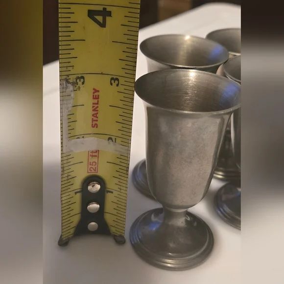 Vintage Revere Pewter Silver Goblet Set - Picture 4 of 4